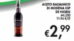 Maxi Coal Aceto balsamico di Modena IGP de Nigris offerta