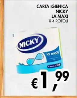 èccoMI Carta igienica Nicky la maxi offerta