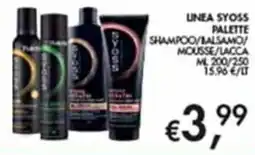 Maxi Coal Linea Syoss Palette Shampoo/Balsamo/Mousse/Lacca offerta