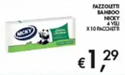 Maxi Coal Fazzoletti bamboo Nicky offerta