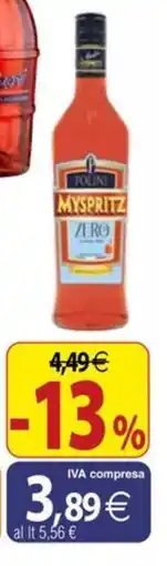 Docks Cash&Carry Aperitivo My Spritz Zero Polini offerta