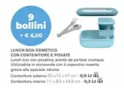 Maxi Coal Lunch box ermetico con contenitore e posate offerta