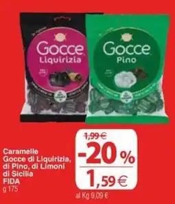 Docks Cash&Carry Caramelle Gocce di Liquirizia, di Pino, di Limoni di Sicilia FIDA offerta