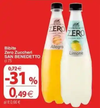 Docks Cash&Carry Bibite Zero Zuccheri SAN BENEDETTO offerta