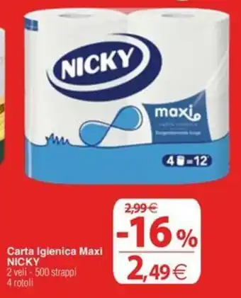 Docks Cash&Carry Carta Igienica Maxi NICKY offerta