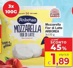 Despar Arborea Mozzarella Fior di Latte offerta