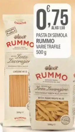 Iper Romagnolo Pasta di semola Rummo varie trafile offerta