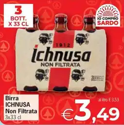 Despar Birra Ichnusa Non Filtrata offerta