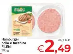 Despar Hamburger pollo e tacchino Fileni offerta