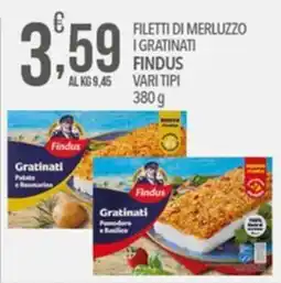 Iper Romagnolo Filetti di merluzzo gratinati Findus offerta