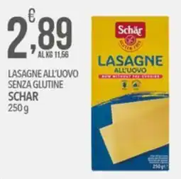 Iper Romagnolo Lasagne all'uovo senza glutine Schar offerta