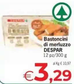 Despar Bastoncini di merluzzo DESPAR offerta