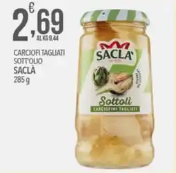 Iper Romagnolo Carciofi tagliati Sott'olio Saclà offerta