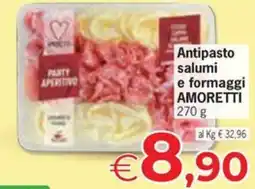 Despar Antipasto salumi e formaggi Amoretti offerta