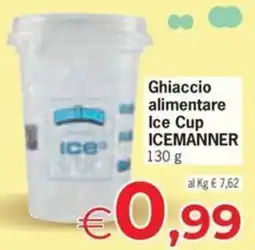 Despar Ghiaccio alimentare Ice Cup ICEMANNER offerta