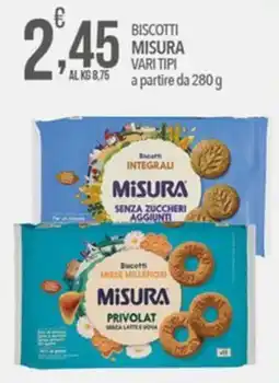 Iper Romagnolo Biscotti integrali Misura senza zuccheri aggiunti offerta
