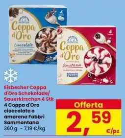 Interspar Eisbecher Coppa d'Oro amarena Fabbri Sammontana offerta