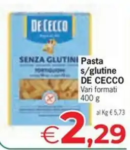 Despar Pasta s/glutine DE CECCO offerta