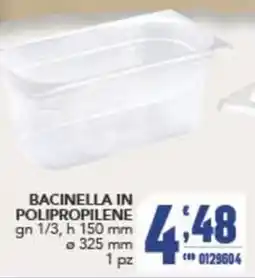 Gruppo di Palo Bacinella in polipropilene offerta