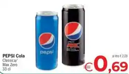 Despar PEPSI Cola Classica/Max Zero offerta
