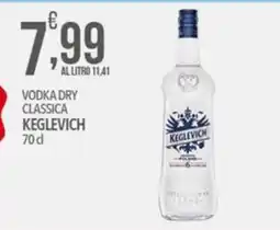 Iper Romagnolo Vodka Dry Classica Keglevich offerta