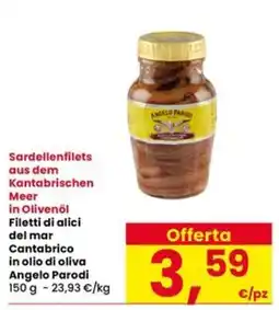 Interspar Filetti di alici del mar Cantabrico in olio di oliva Angelo Parodi offerta