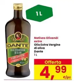 Interspar Natives Olivenöl extra Olio Extra Vergine di oliva Dante offerta