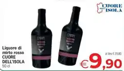Despar Liquore di mirto rosso Cuore dell'Isola offerta