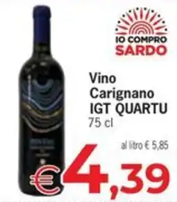 Despar Vino Carignano IGT Quartu offerta