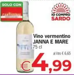 Despar Vino vermentino Janna e Mare offerta
