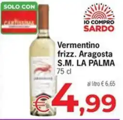 Despar Vermentino frizz. Aragosta S.M. LA PALMA offerta