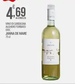 Iper Romagnolo Vino di Sardegna Alghero Torbato DOC Janna de Mare offerta