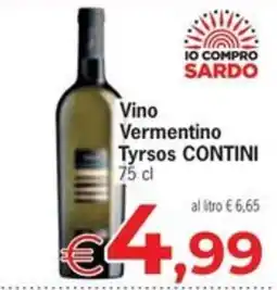 Despar Vino Vermentino Tyrsos CONTINI offerta
