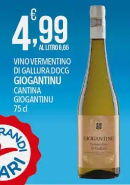 Iper Romagnolo Vino Vermentino di Gallura DOCG Giogantinu offerta