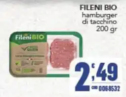 Gruppo di Palo Fileni BIO hamburger di tacchino offerta