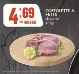 Gruppo di Palo Costolette a fette di suino offerta