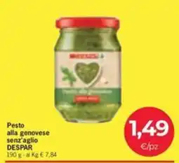 Despar Pesto alla genovese senza aglio offerta