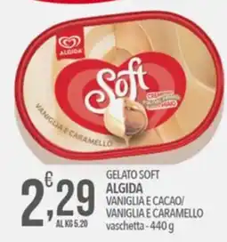 Iper Romagnolo Gelato soft Algida vaniglia e caramello offerta