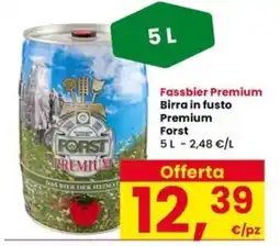 Interspar Fassbier Premium Birra in fusto Premium Forst offerta