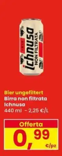 Interspar Birra non filtrata Ichnusa offerta