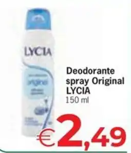 Despar Deodorante spray Original LYCIA offerta