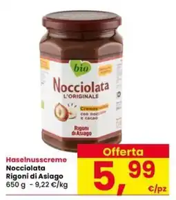 Interspar Nocciolata L'Originale Rigoni di Asiago offerta