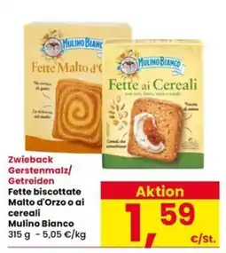 Interspar Fette biscottate Malto d'Orzo o ai cereali Mulino Bianco offerta