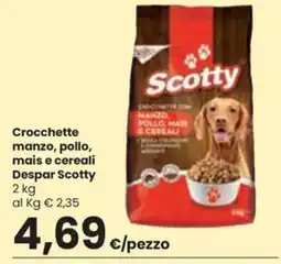 Despar Crocchette manzo, pollo, mais e cereali Despar Scotty offerta