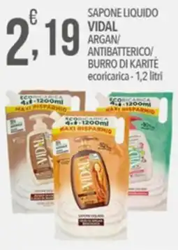 Iper Romagnolo Sapone liquido Vidal Argan/Antibatterico/Burro di Karité offerta