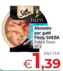 Despar Alimento per gatti Filets SHEBA Pollo e Tonno offerta