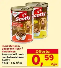 Interspar Bocconcini in salsa con Pollo o Manzo Scotty offerta