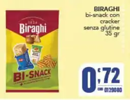 Gruppo di Palo Biraghi bi-snack con cracker senza glutine offerta