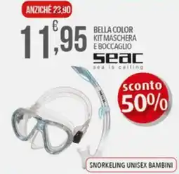 Iper Romagnolo Bella color kit maschera e boccaglio Seac offerta
