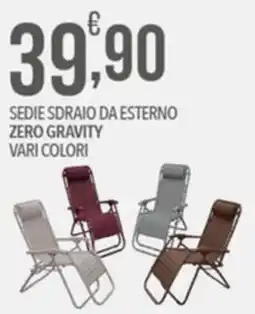 Iper Romagnolo Sedie sdraio da esterno zero gravity offerta